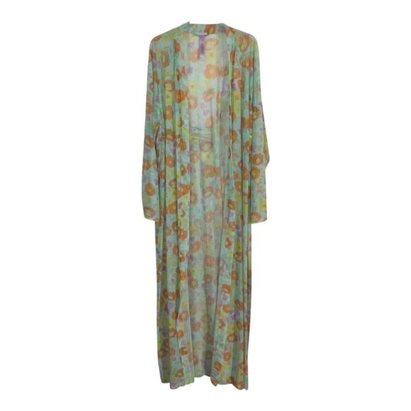 Savage x Fenty Free Spirit Floral Mesh Sheer Full Length Robe Women’s Size 2X/3X - Picture 1 of 9